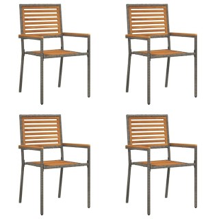 Zestaw krzeseł ogrodowych 4 pcs Szary, Brązowy Lumarko!