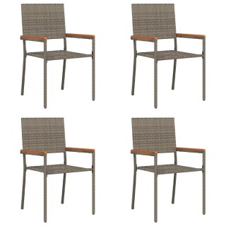 Zestaw krzeseł ogrodowych 4 pcs Szary, Brązowy Lumarko!