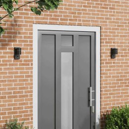 Kinkiety zewnętrzne z czujnikiem 2 sztuki Czarny Stal nierdzewna IP44 Lumarko!