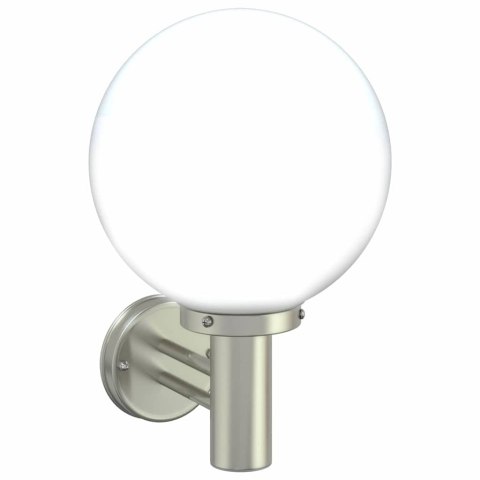 Lampa ścienna 2 szt. Srebrna stal nierdzewna IP44 Lumarko!