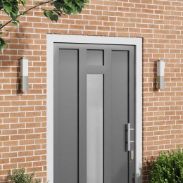 Lampy Ścienne Zewnętrzne 2 szt. Srebrna Stal Nierdzewna IP44 Lumarko!