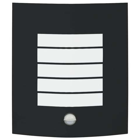 Zewnętrzne lampy ścienne z czujnikiem 2 sztuki czarny stal nierdzewna IP44 Lumarko!