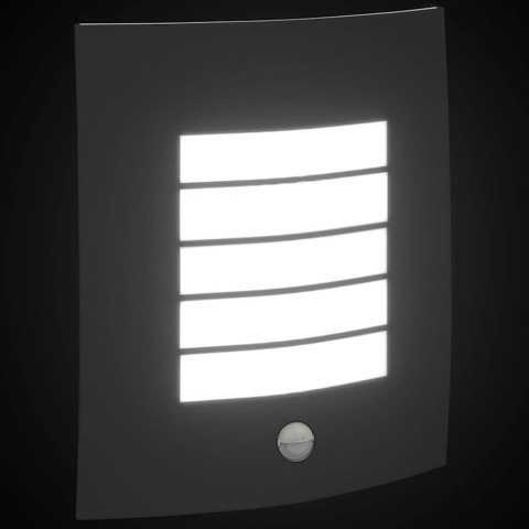 Zewnętrzne lampy ścienne z czujnikiem 2 sztuki czarny stal nierdzewna IP44 Lumarko!