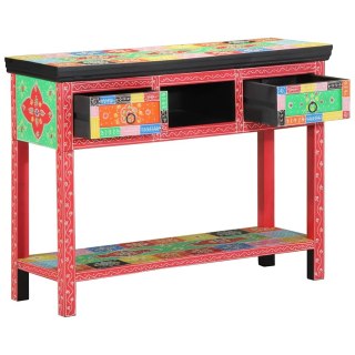 Konsolowy stoliczek vidaXL w różnych kolorach, 100x30x75 cm, z litego drewna mango Lumarko!