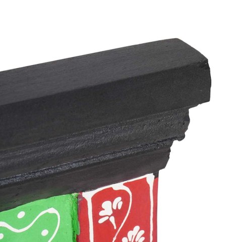 Montażowy wieszak na płaszcze z 4 haczykami 80x25x2 cm z solidnego drewna mango i materiału inżynieryjnego Lumarko!