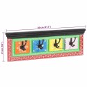 Montażowy wieszak na płaszcze z 4 haczykami 80x25x2 cm z solidnego drewna mango i materiału inżynieryjnego Lumarko!