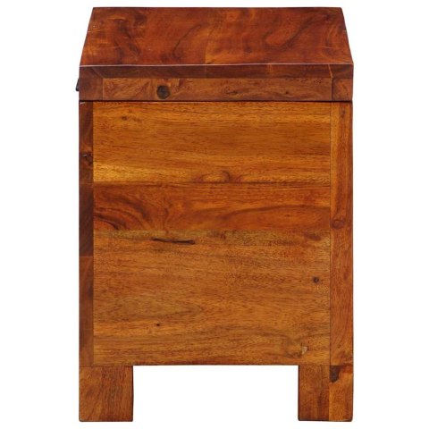Skrzynia na przechowywanie w kolorze miodowym 50x30x40 cm z litego drewna akacji Lumarko!