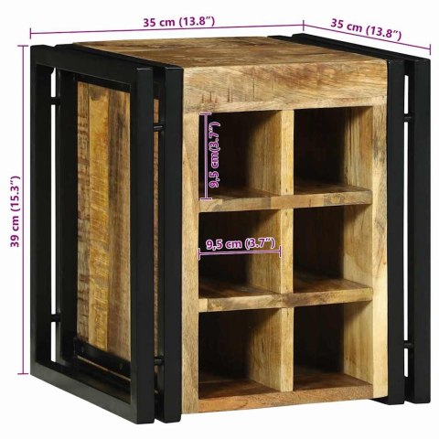 Stojak na Wino 34.5 x 35 x 39 cm Lite Drewno Mango Lumarko!