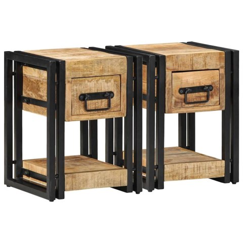 Szafki nocne 2 szt 40x40x40 cm z litego drewna mango Lumarko!