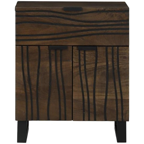 Stolik nocny - 50x33x60 cm, wykonany z litego drewna mango Lumarko!