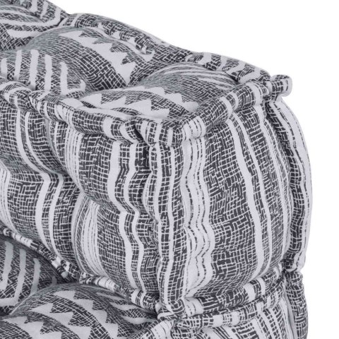 Modularny puf w szarym, 70x70x54 cm, tkanina. Lumarko!