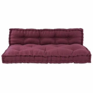 Poduszka do sofy paletowej 2 pcs Bordowy tkanina Lumarko!