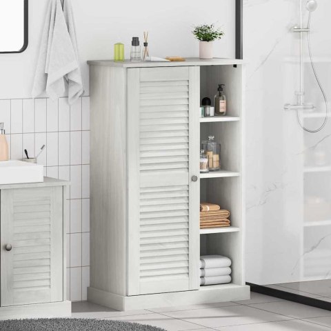 Szafka Łazienkowa Biały 68 x 34 x 110 cm Lite drewno sosnowe Lumarko!