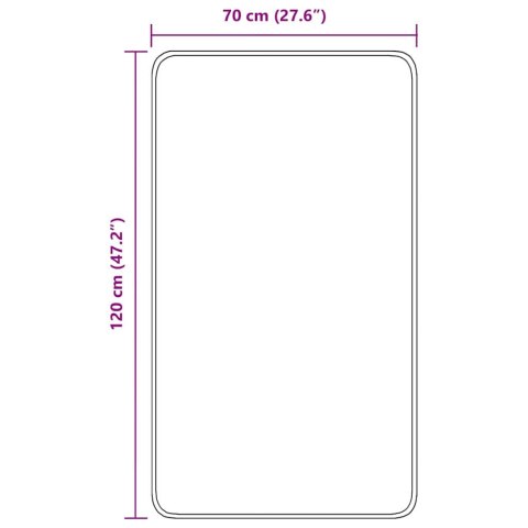 Dywanik łazienkowy prostokątny ciemnoszary 70x120 cm z polipropylenu antypoślizgowy Lumarko!