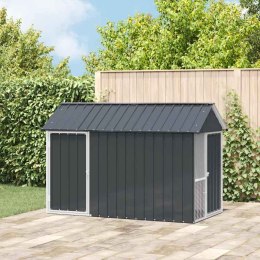 Klatka dla ptaków z przechowywaniem Antracyt 215 x 112 x 141 cm Lumarko!