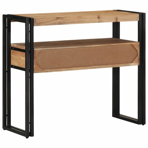 Stolik Konsolowy vidaXL Czarny 90x33x75 cm Lite Drewno Akacjowe i Metal Lumarko!