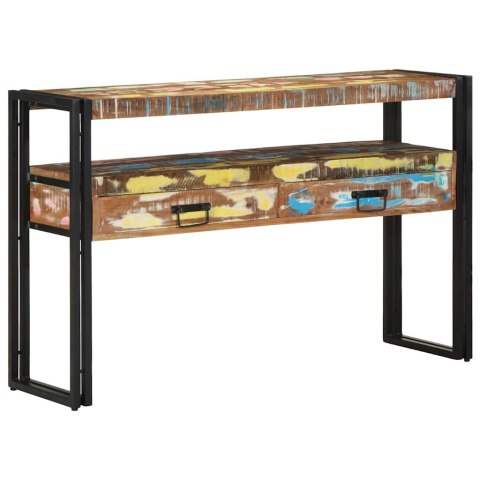Stoliki końcowe Wielokolorowy 120x33x75 cm Wytrzymałe drewno z odzysku i metal Lumarko!