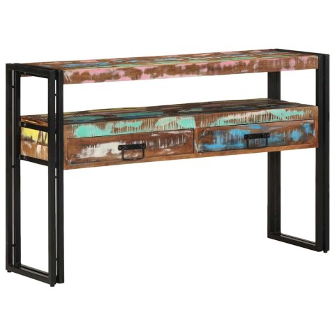 Stoliki końcowe Wielokolorowy 120x33x75 cm Wytrzymałe drewno z odzysku i metal Lumarko!
