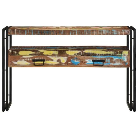 Stoliki końcowe Wielokolorowy 120x33x75 cm Wytrzymałe drewno z odzysku i metal Lumarko!