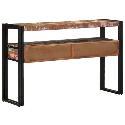Stoliki końcowe Wielokolorowy 120x33x75 cm Wytrzymałe drewno z odzysku i metal Lumarko!