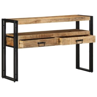 Stoliki nocne Czarny 120x33x75 cm Lite drewno mango i metal Lumarko!