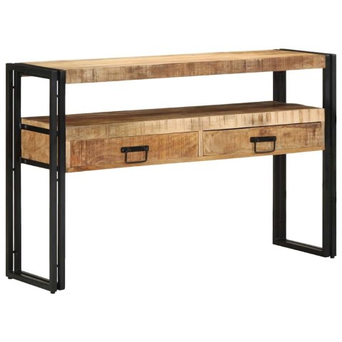 Stoliki nocne vidaXL Czarny 120x33x75 cm Lite drewno mango i metal Lumarko!