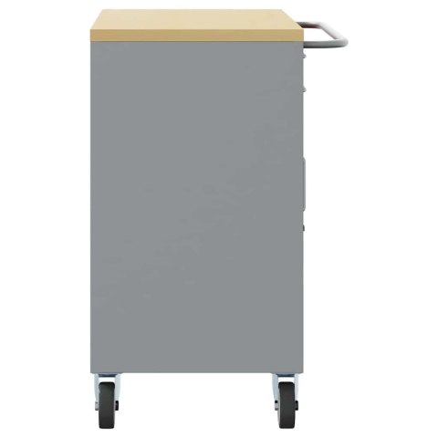 Szafka narzędziowa z kółkami, zamykana Czerwona 75x45x85 cm Stal Lumarko!