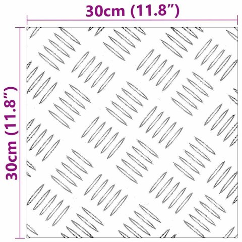 Aluminiowe Płyty w Wzór Kraty 4 szt. Antypoślizgowe 30x30 cm Lumarko!