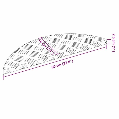 Aluminiowe nakładki na schody 10 szt. Antypoślizgowe 60x18 cm Lumarko!