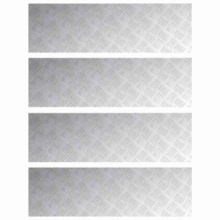 Płyty aluminiowe z tłoczeniem 4 szt. Antypoślizgowe 100x30 cm Lumarko!