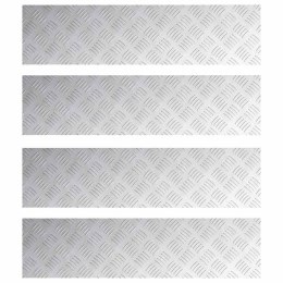 Srebrne płyty aluminiowe 4 szt. Antypoślizgowe 80x20 cm Lumarko!