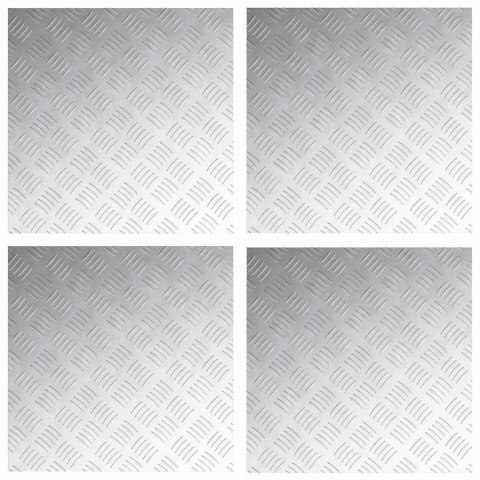 Aluminiowe płyty w kształcie rombu 4 szt. Antypoślizgowe 50x50 cm Lumarko!