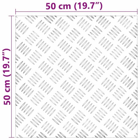Aluminiowe płyty w kształcie rombu 4 szt. Antypoślizgowe 50x50 cm Lumarko!