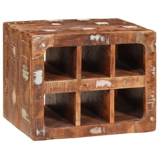Regał na wino Brązowy 44 x 30 x 35 cm Lity drewniany z odzysku Lumarko!