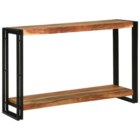 VidaXL Konsola z półką Brązowy 120 x 33 x 75 cm Lite Drewno Akacji
