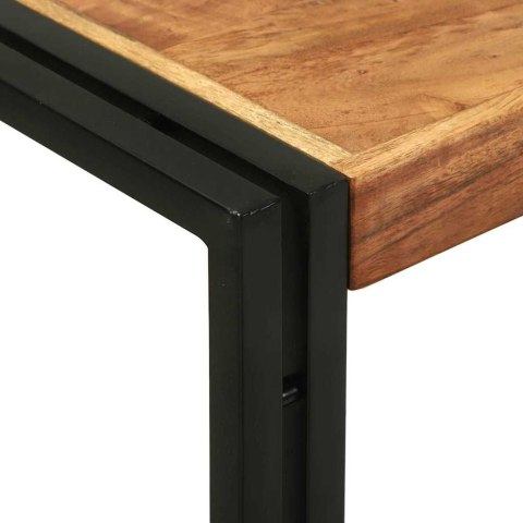 VidaXL Konsola z półką Brązowy 120 x 33 x 75 cm Lite Drewno Akacji