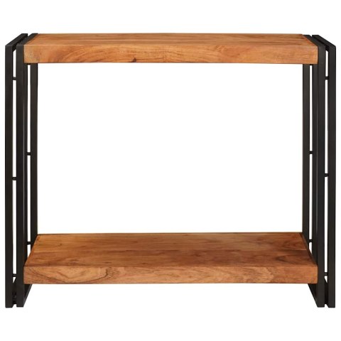 VidaXL Konsola z półką Brązowy 90 x 33 x 75 cm Lite Drewno Akacji