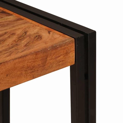 VidaXL Konsola z półką Brązowy 90 x 33 x 75 cm Lite Drewno Akacji