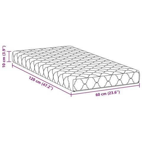Materac Biały 120 x 60 cm Pianka Lumarko!