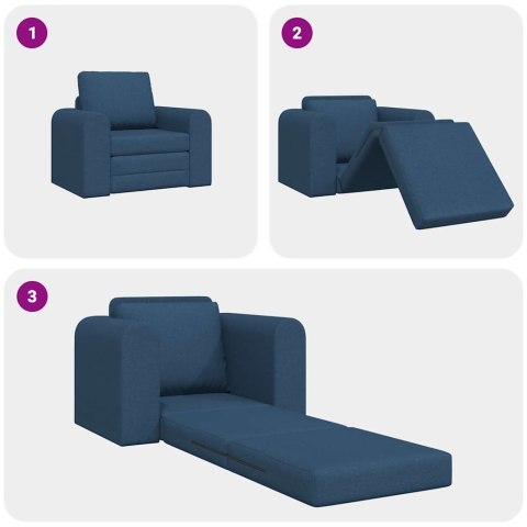 Fotel Rozkładany 2 w 1 Niebieski 98x71x83 cm Lumarko!