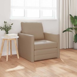 Fotel narożny 2 w 1 Cappuccino 74x77x81 cm z sztucznej skóry Lumarko!