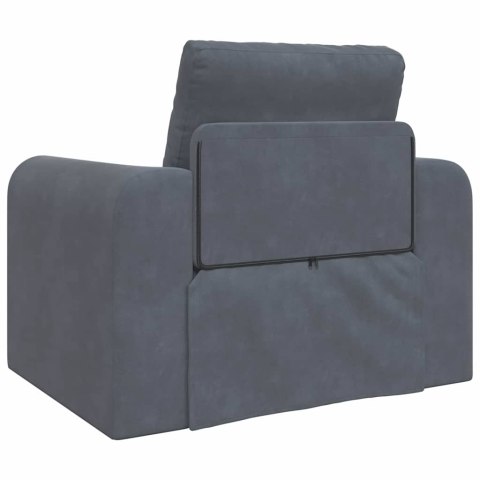 Podłogowa Sofa Łóżko 2-w-1 Ciemnoszara 98x71x83 cm Welur Lumarko!