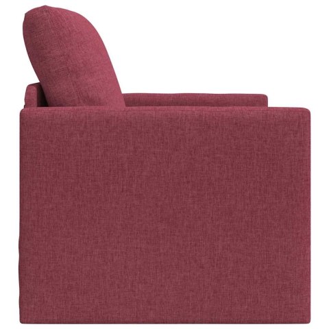 Sofa łóżko 2 w 1 Czerwony winny 74x77x81 cm Tkanina Lumarko!