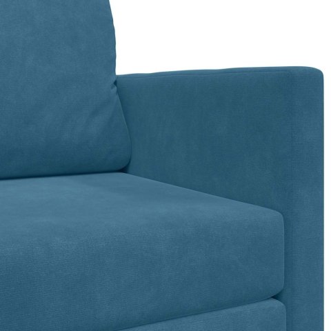 Sofa podłogowa 2 w 1 Niebieska 124x204x61 cm Aksamit Lumarko!
