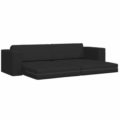 Sofa Łóżko 2-w-1 Czarna 245x150x60.5 cm Tkanina Lumarko!