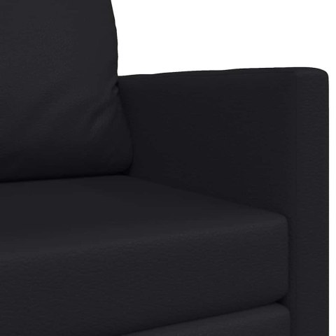 Sofa na podłogę Łóżko 2w1 Czarna 124x71x78 cm Sztuczna skóra Lumarko!