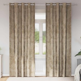 Zasłona z zasłonami 2 pcs szampański 260 x 140 cm Aksamit Lumarko!