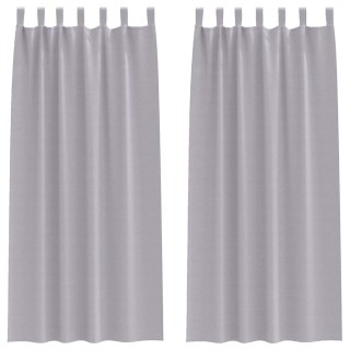 Zasłony 2 pcs Metaliczny szary 245 x 140 cm Poliester Lumarko!