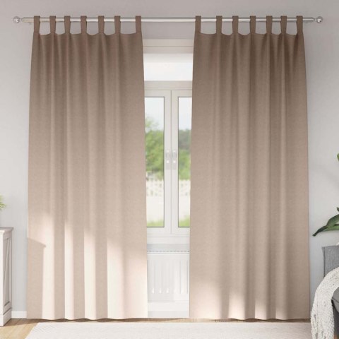 Zasłony z zasłonami 2 pcs Ciemnoszary 245 x 140 cm Poliester Lumarko!