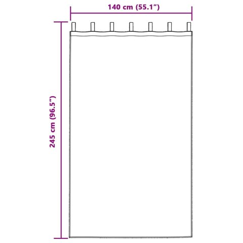Zasłony z zasłonami 2 pcs Ciemnoszary 245 x 140 cm Poliester Lumarko!